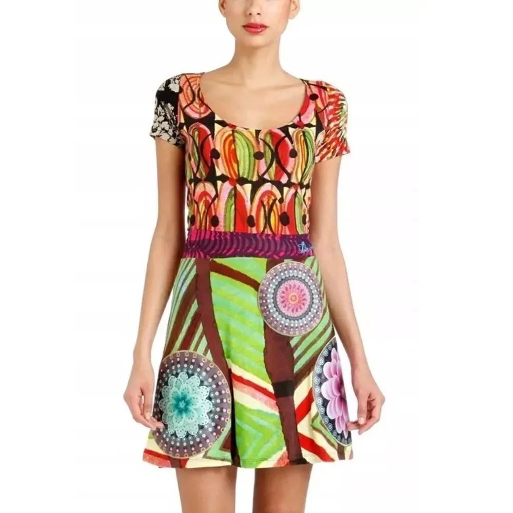 Desigual Floral Print Mini Dress